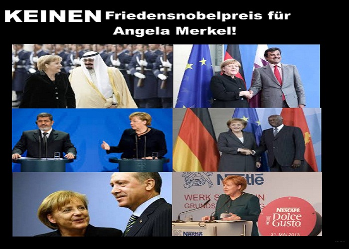 Keinen Friedensnobelpreis für Angela Merkel!