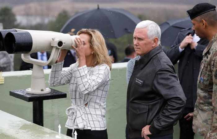 Mike Pence warns North Korea 'all options on the table'