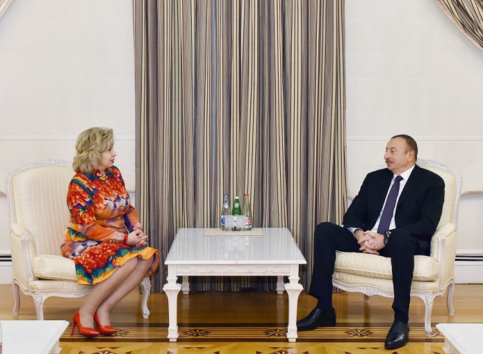 Le président Ilham Aliyev a reçu l’ombudsman russe Tatiana Moskalkova