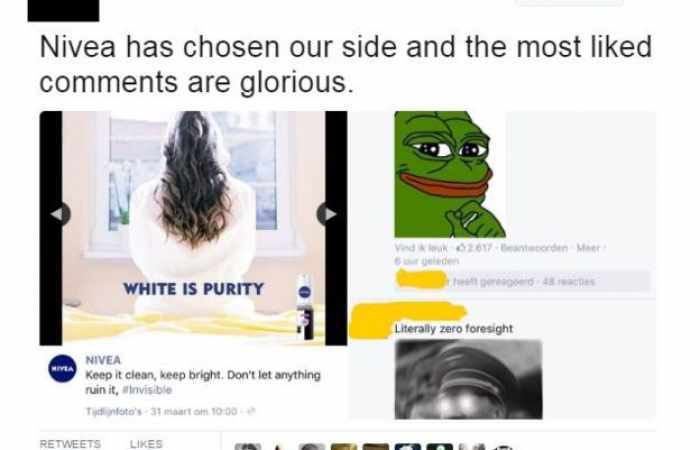 Nivea removes 'white is purity' deodorant advert branded 'racist'