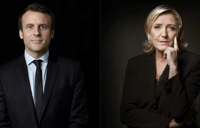 Présidentielle : la popularité d'Emmanuel Macron en baisse mais en tête, Marine Le Pen en hausse