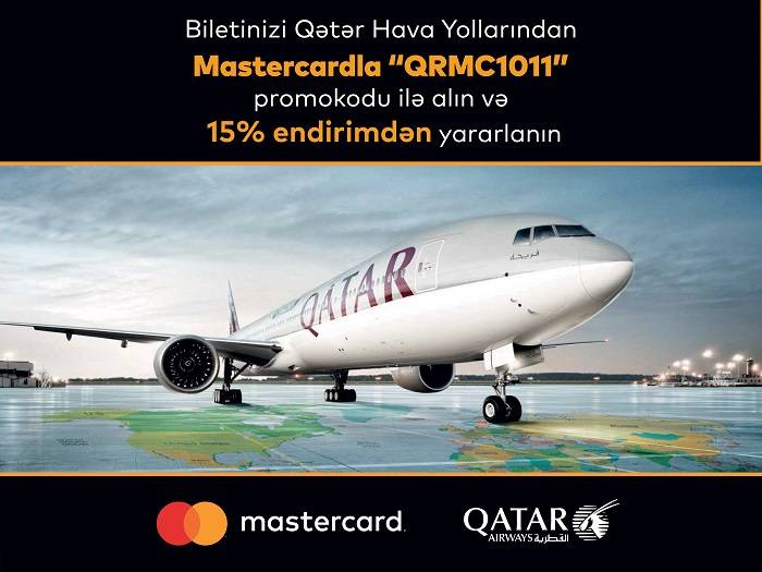 “Mastercard” və “Qətər Hava Yolları” endirim kampaniyasına start verdi