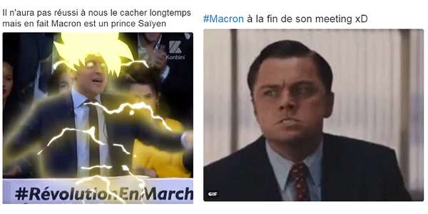 En meeting, Emmanuel Macron assure le show et amuse la toile - VIDEO