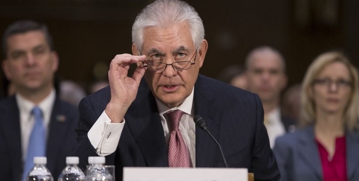 Secretary of State Tillerson says he is 'not going anywhere'