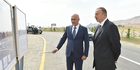 Azerbaijani President attends opening of Siyazan-Mashrif highway