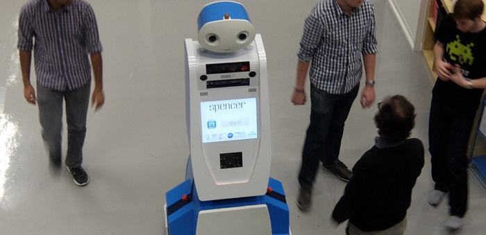 Un robot guide à l’aéroport d’Amsterdam