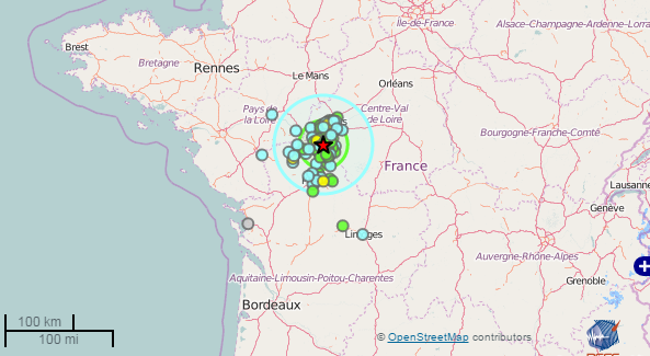 Un séisme de magnitude 4,2 ressenti près de Chinon