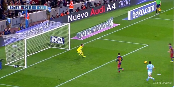 Le penalty-passe décisive de Messi pour Suarez VIDÉO