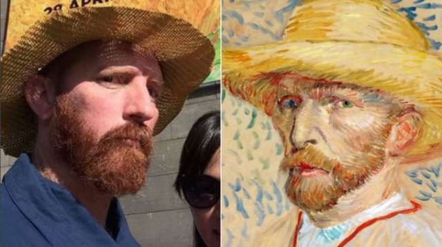 Van Gogh lookalike's selfie offer draws 'crazy' response