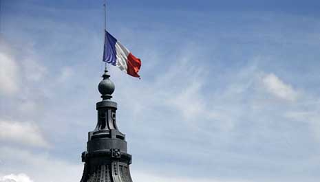 Flags lowered at French embassy in Baku