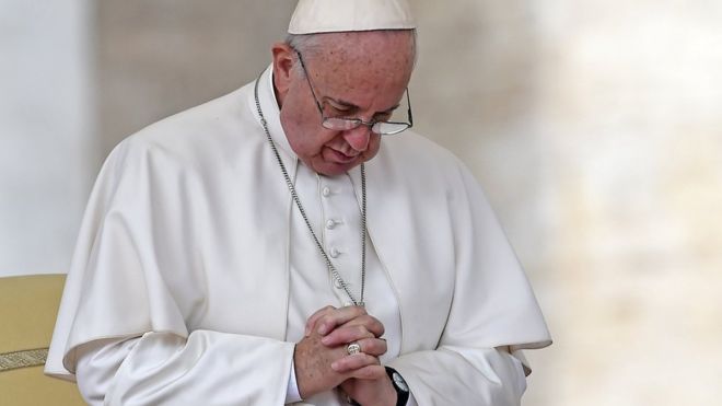 Pope Francis apologises for Vatican `scandals`