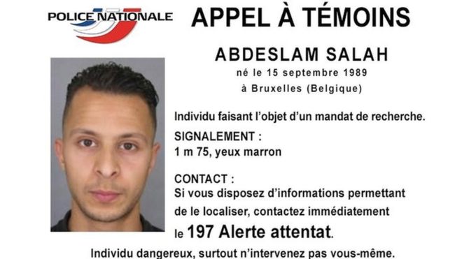 Paris attacks: Police seek `dangerous` Abdeslam Salah