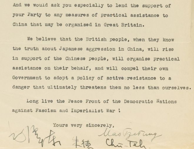 Chairman Mao letter to Clement Attlee fetches 