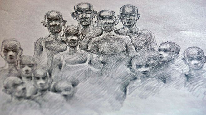 Drawing the horror of a Syrian detention centre