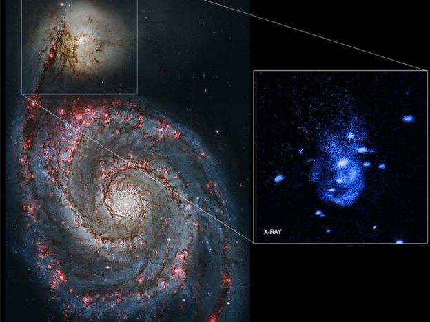Black hole caught `burping` galactic gas supply