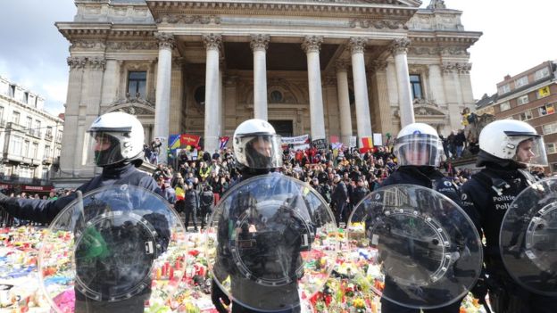 Brussels attacks: Police move against `hooligan` protesters