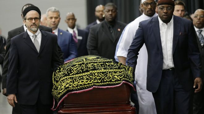 Muhammad Ali memorial begins with Muslim prayer service