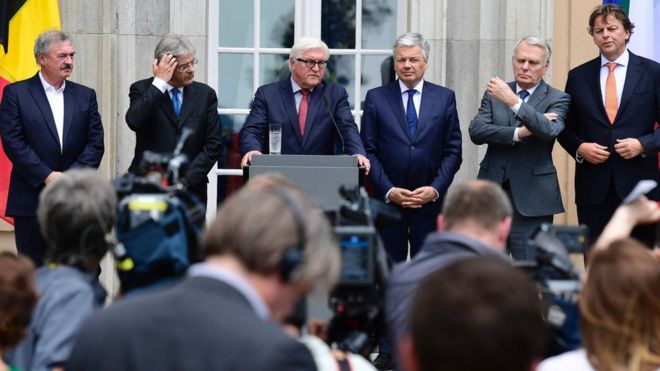 Brexit: Merkel says `no need to be nasty` in leaving talks