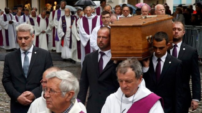 French priest murder: Thousands gather in Rouen to mourn Father Jacques Hamel