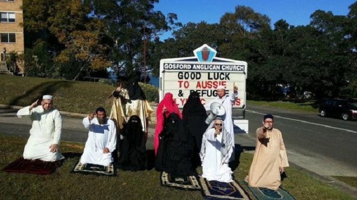 Anti-Islam group storms Anglican church in Australia