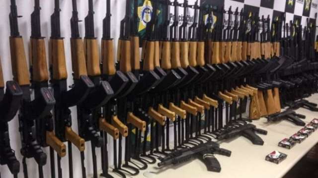 Brazil seizes 60 assault rifles hidden in pool heaters