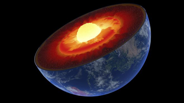 Ancient recording of Earth core`s birth