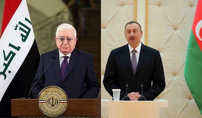 Iraqi president asks for Azerbaijani counterpart’s support
