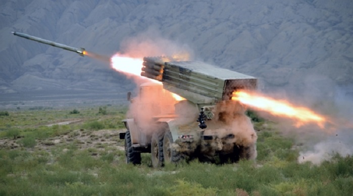 Azerbaijan’s rocket troops and artillery conduct live-fire exercises