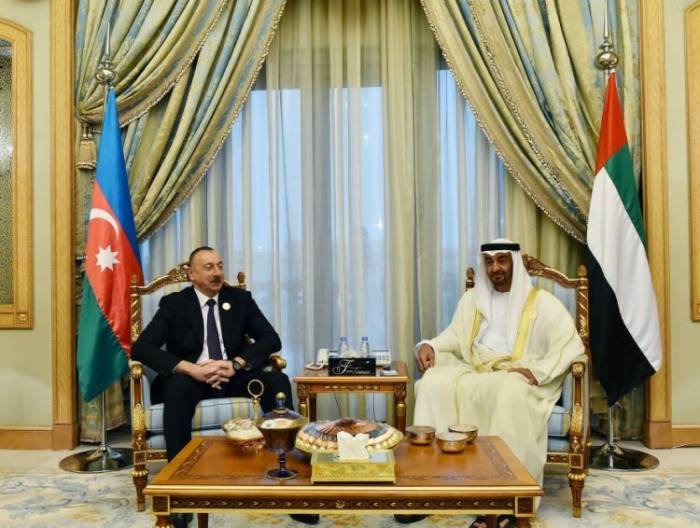 Ilham Aliyev se reúne con el heredero de la corona de Abu Dhabi