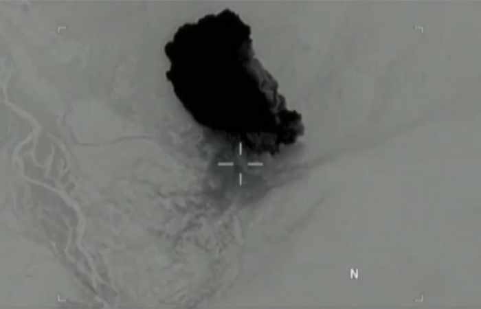 1st video released of US mega-bomb strike against ISIS