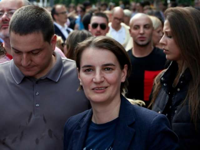 Serbia's first openly-gay Prime Minister joins hundreds of marchers at LGBT pride event