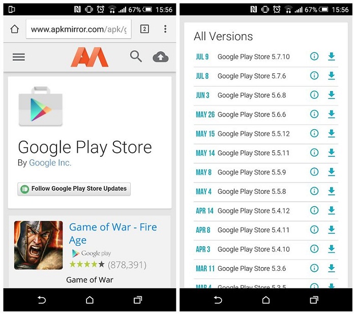 google play store app download apk mirror