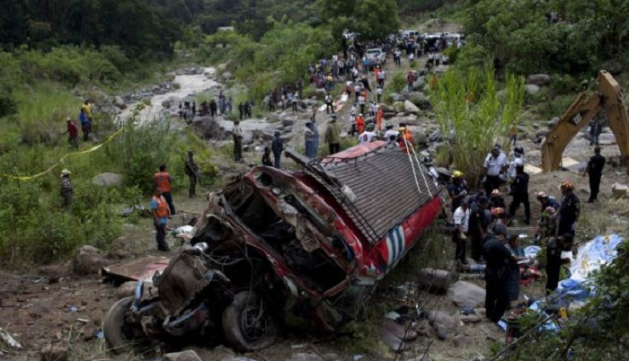 8 dead in Guatemala truck-bus crash