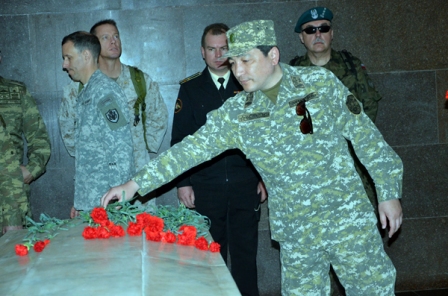 Xarici ölkələrin hərbi attaşeləri Gəncədə