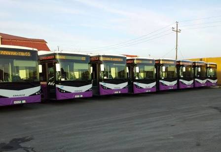 Bakıda yeni avtobuslar istifadəyə verildi