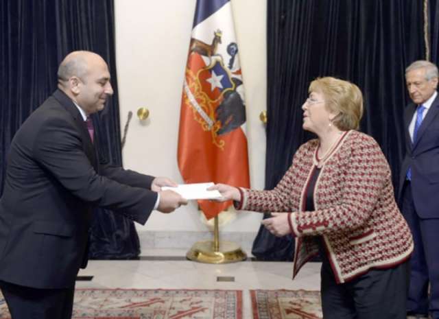 Azerbaijan`s Ambassador presents credentials to President of Chile