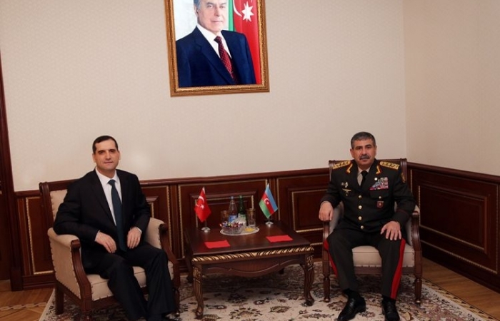 Azerbaijani defense minister met with Turkish ambassador