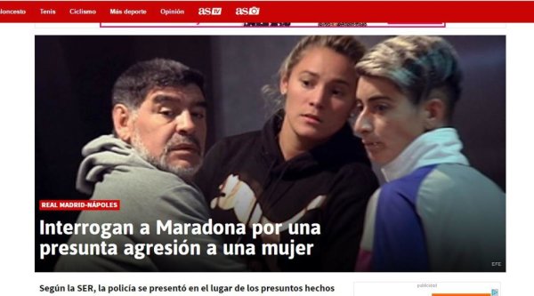 La police interroge Diego Maradona