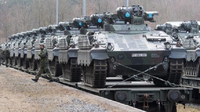 Deutsche Panzer in Litauen eingetroffen