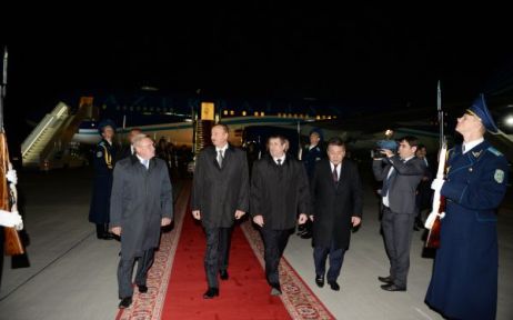 İlham Əliyev Minskə getdi - Fotolar