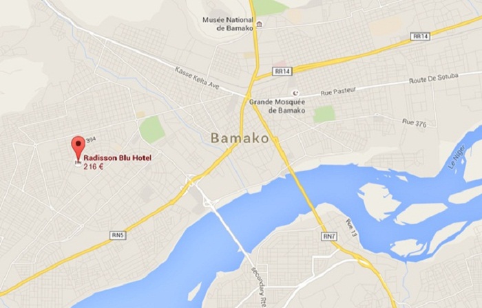 Mali: Fusillade en cours à l`hôtel Radisson à Bamako