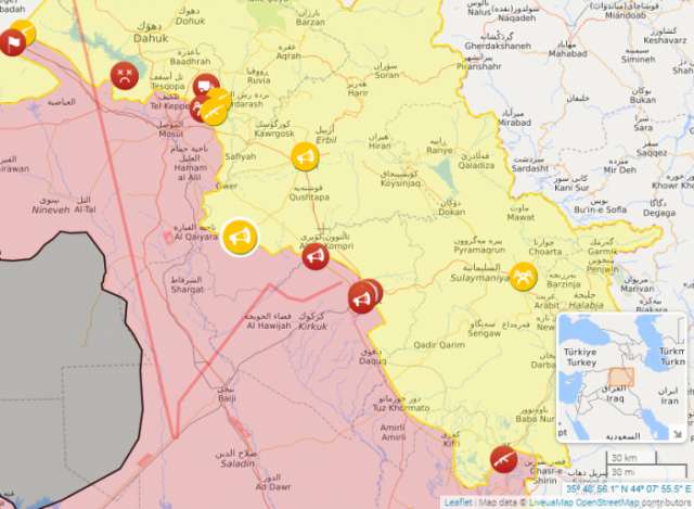 Barzani verliert in 48 Stunden 5 Gebiete