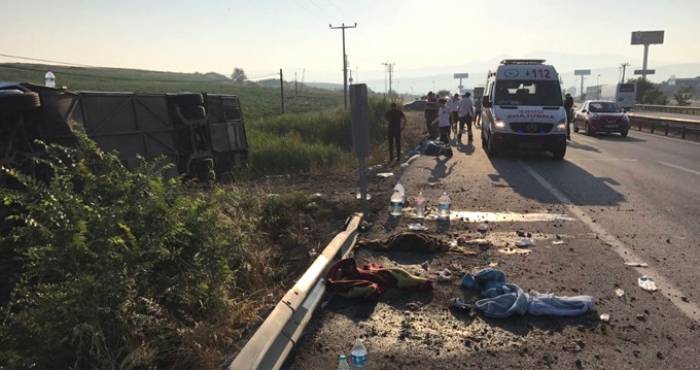 47 nəfər avtobus qəzasında yaralanıb