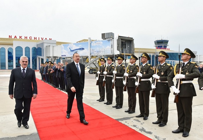 Aserbaidschans Präsident Ilham Aliyev beendet seinen Besuch in Nachitschewan