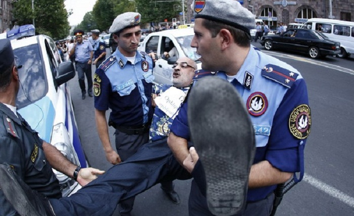 Armenian civic activist taken to court in Ambulance