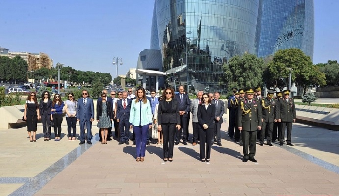 Turkish Martyrdom visited in connection with liberation of Baku