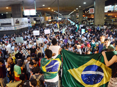 One killed, three injured amid Brazil unrest