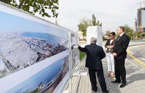 Ilham Aliyev, his spouse attend opening of new highway in Baku