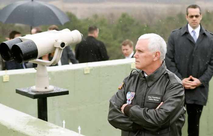 Pence besucht entmilitarisierte Zone