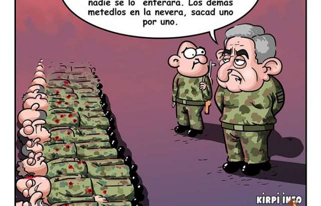 Los cadáveres en la nevera de Sarkisyán-Caricatura